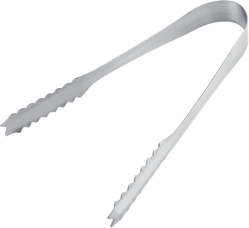 Scoops Tongs, 5 x Sweet Scoops/5 x Ice Tongs Stainless Sweet Serving Containers Set Silver Mini Candy Buffet Food Catcher for Kitchen Wedding (5*tweezers)