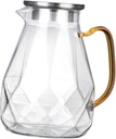 Glass Pitcher with Lid Water Container for Tea Juice Iced Drinks Ergonomic Design for Daily Use and Entertaining Guests