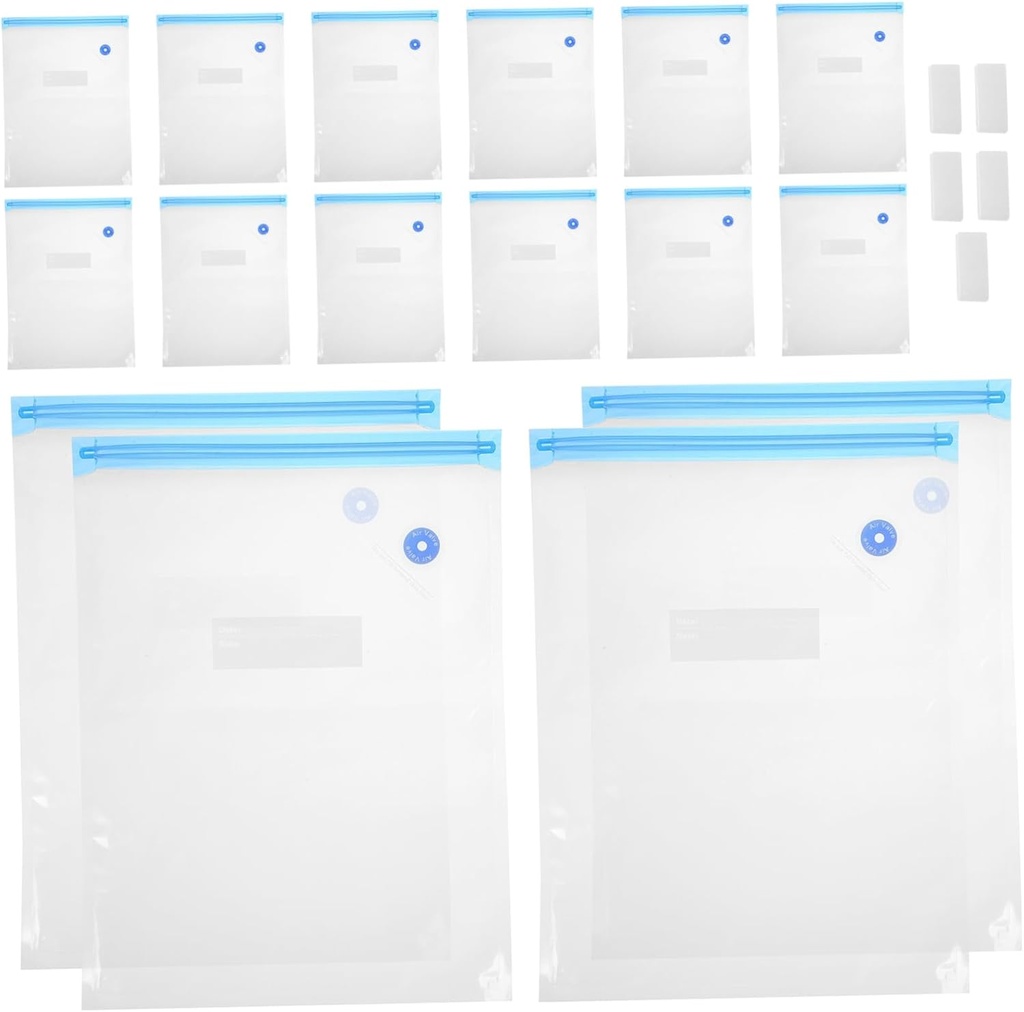 1set Reusable Vacuum Sealer Bags Food Preservation Vacuum Food Bags for Kitchen Microwave and Freezer Storage