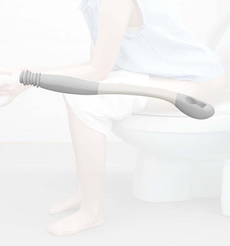 Toilet Aids for Wiping, Long Reach Comfort Bottom Buddy Wiping Aid for Toileting, Butt Wiper for Obesity People Disabled Elderly Pregnant Surgery Recovery Handicap Accessories Grey