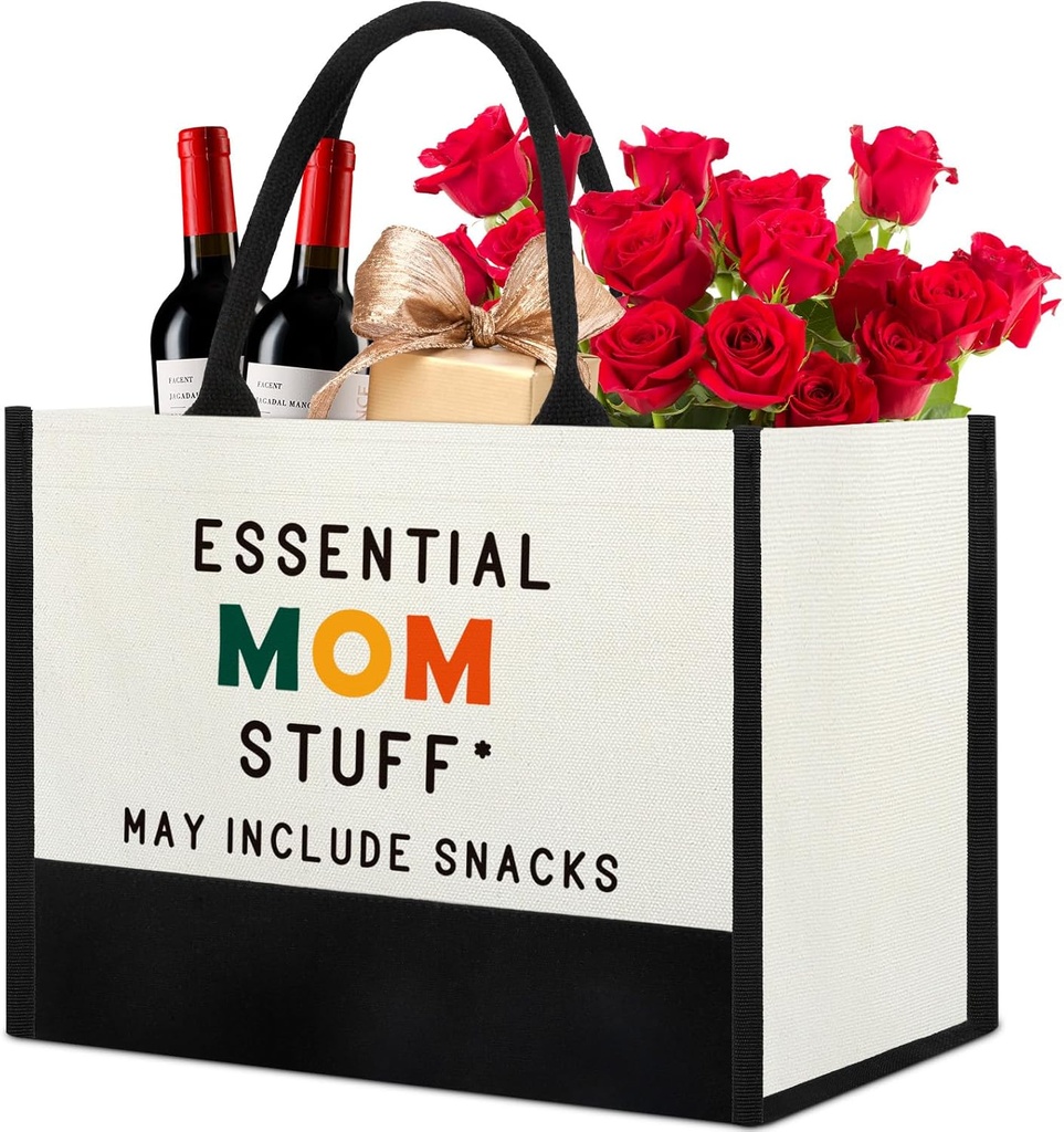 Xinezaa Mothers Day Unique Gifts for Mom from Daughter Son, Gifts for Mother New Step Bonus Mom Birthday, Gift for Moms Who Have Everything, First Time Mommy Mama to be Gift, Best Love Mom Tote Bag