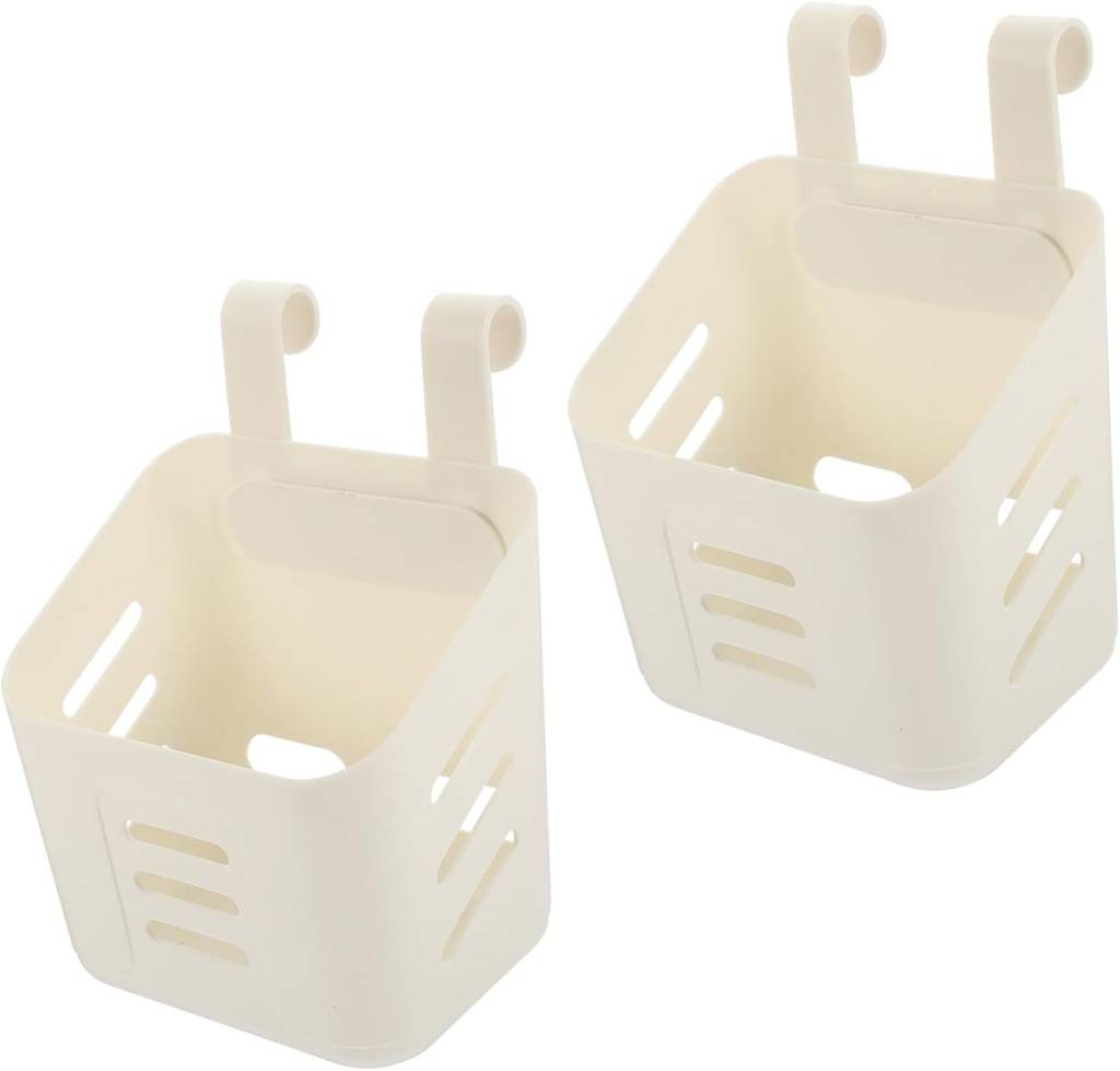 Vaguelly 2pcs Hanging Kitchen Baskets Wall Hanging Storage Bins Bathroom Kitchen Organizers Wall-mounted Baskets