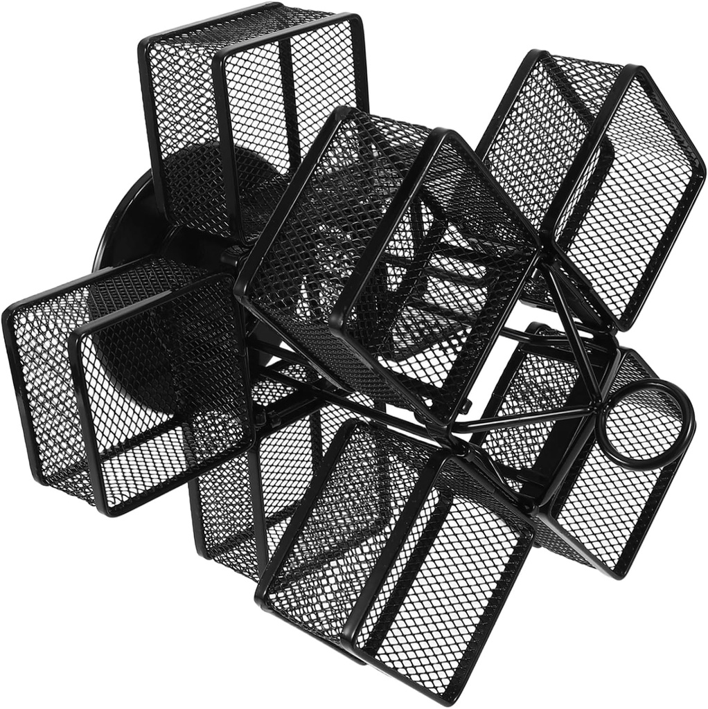 Alipis 360degree Rotating Carousel Tea Bag Storage Box Tea Bags Holder for Hotel Tableware Storage