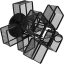 Alipis 360degree Rotating Carousel Tea Bag Storage Box Tea Bags Holder for Hotel Tableware Storage