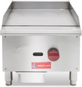WESTLAKE 16"W Commercial Gas Griddle Countertop Natural Gas and Propane Griddle with Single Burners 30,000 BTU, Stainless Steel Plate Grill for Restaurants