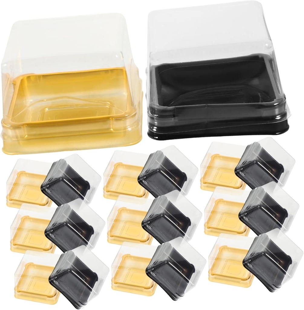 Zerodeko 100pcs Food-grade Square Moon Cake Boxes Sealing -yolk Puff and Bakery Items Packaging for Festivals and Events