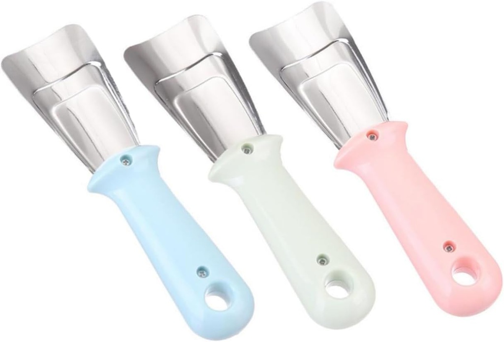 SUPVOX 3pcs Stainless Steel Deicing Shovel Ergonomic Ice Scoop for Fridge Resistant and Ice Removal Tool and Compact Design for Easy Removal