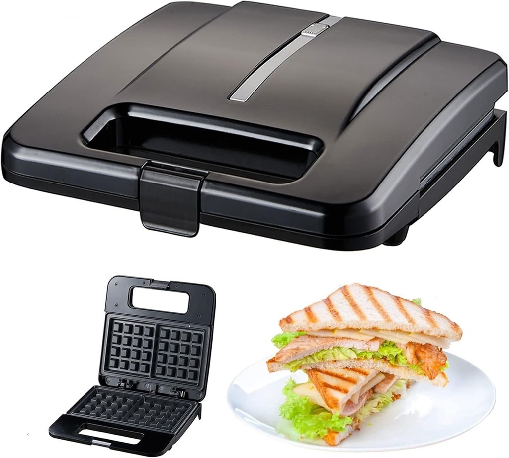 750W Electric Waffle Maker Machine Belgian Waffle Machine Double-Sided Uniform Heating for Fluffy Golden Waffles, Paninis, Or Any Breakfast, Lunch, & Snacks