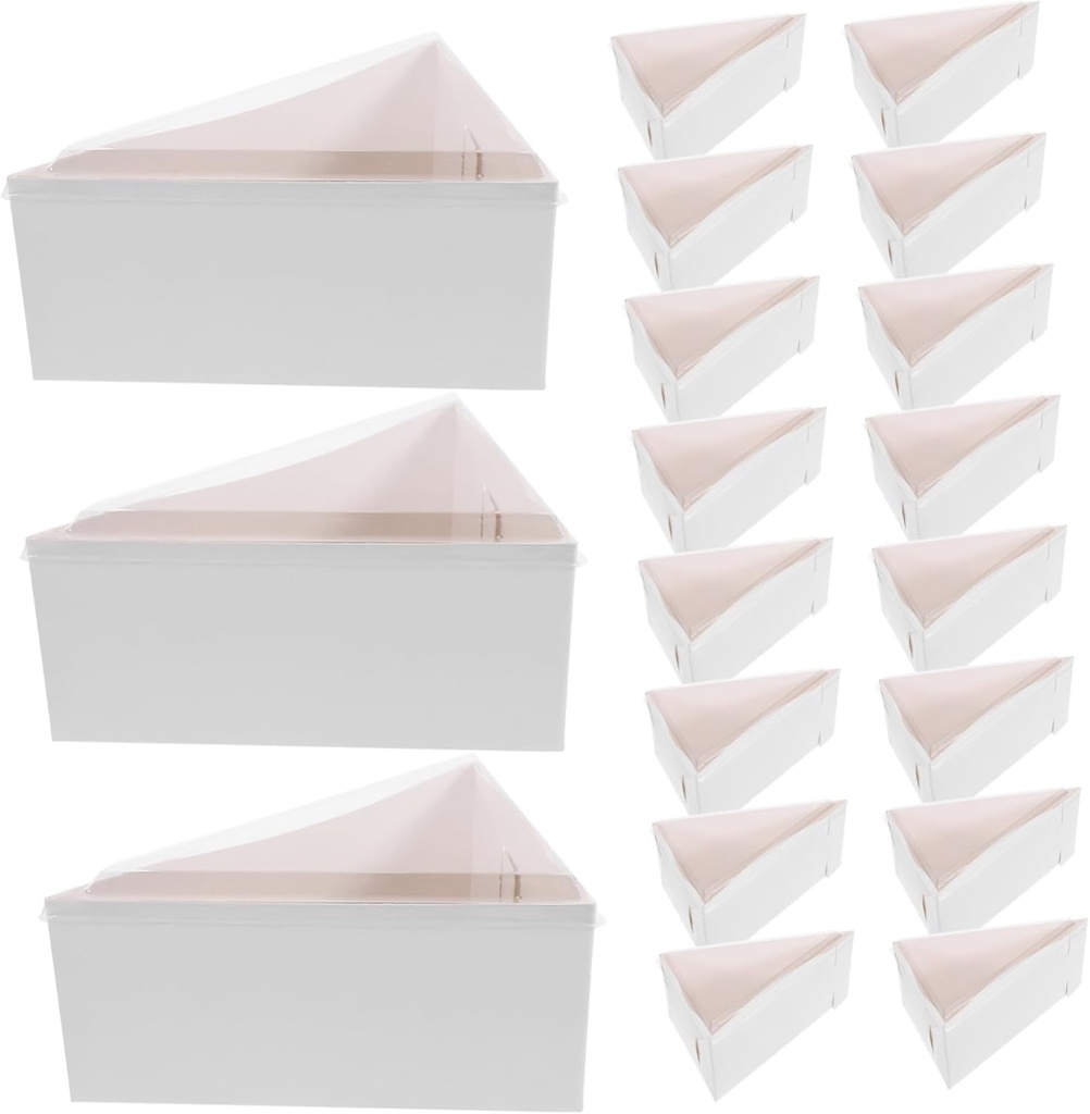 50sets Triangle Cake Slices Box Pizza Packaging Cake Containers Cupcake Boxes Quality Material