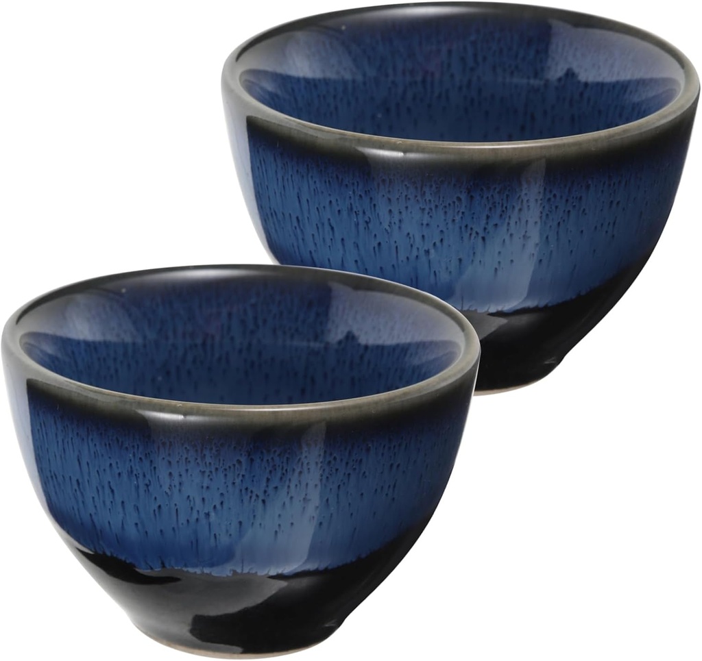 2pcs Ceramic Sake Cups Japanese Style Wine Cups for Tea and Sake Smooth Pottery Unique Glaze for Home Special Occasions