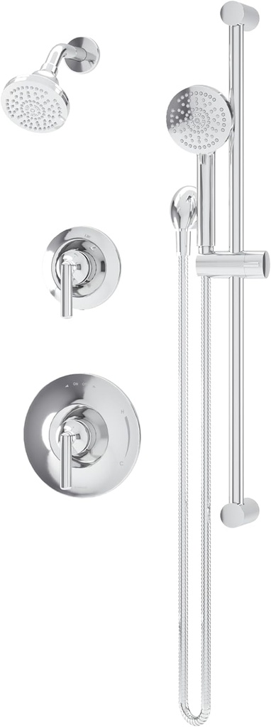 Birch HydroMersion Double Handle Shower Trim Kit with Hand Spray in Polished Chrome - 599515TRM