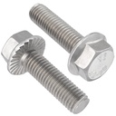 M8-1.25 x 25mm Flanged Hex Head Bolts,304 Stainless Steel 18-8,Fully Threaded,Silver External Flange Hex Drive Screws,Pump,Fix Car,DIY Project(23Pcs)