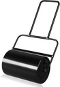 Outvita Lawn Roller, 10 Gallons Water and Sand Filled Garden Drum Roller with U Shaped Handle Tow beind Sod Roller for Planting, Seeding(Black)