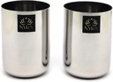 NYRA® Stainless Steel Heavy Gauge Glass/Tumbler for Water, Juice, Beverages, 400 ML Each (Pack of 2)