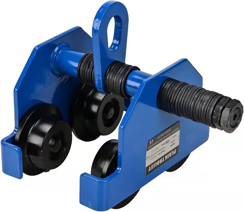 I Beam Trolley-Heavy Duty 4400LBS Capacity Push Beam Trolleys，3-6.5 inch Adjustable Flange，Crane Lift Du Garage Hoist for Straight Curved I Beam