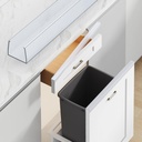 Snugly Fit 18" Length Cabinet Door Protector, Flexible Slip-On Plastic Edge Guard, Thin Transparent Edge Protectors to Prevent Wear, Chipping, Discoloration, Cabinet Bumpers, 3/4" Thick, 2 PCS