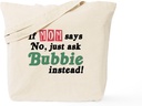 CafePress Just Ask Bubbie Tote Bag Reusable Natural Beige Canvas Shopping Bag