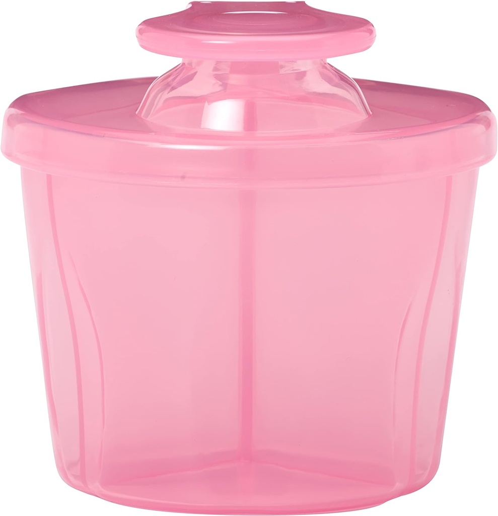 Dr. Brown's Baby Formula Dispenser with Snap-On Lid for On-The-Go Feedings,Milk Powder Dispenser for Traveling with Infant,Pink