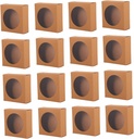 CHILDWEET 25pcs Window Bakery Boxes Kraft Paper Cupcake Containers Film Tart Holders for Party Treats for Weddings Birthdays and Festive Celebrations