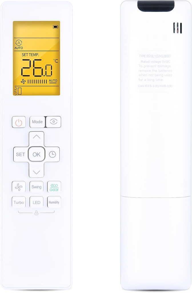 New RG10L1 C2HS BGEF Replacement Remote Control for Midea Room Windows Air Conditioner RG10L1(2HS)/BGEF RG10L(2HS)/BGEFU1 RG10