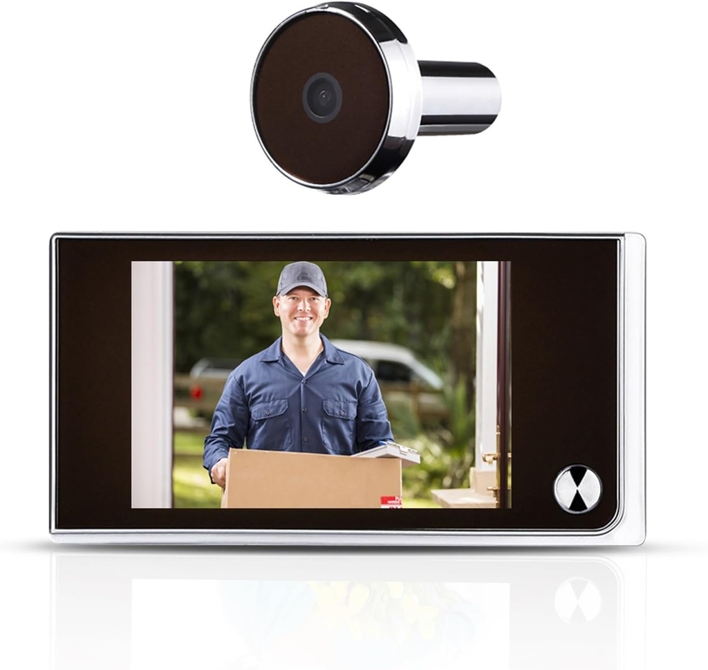 Peephole Doorbell,3.5 Inch Peephole Video Doorbell Camera 120 Degree Angle Peephole Viewer Smart Home Outdoor Cat Eye Visual Doorbell