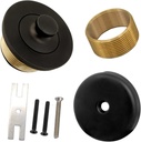 Dorence Bathtub Drain Kit, Drain Kit Cover, Conversion Kit, Bathtub Drain Cover Brushed Nickel, All Brass Construction with "Lift and Turn" Easy Installation (Matte Black)
