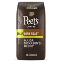 Peet's Coffee, Dark Roast Ground Coffee - Decaf Major Dickason's Blend 10.5 Ounce Bag