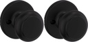 Kwikset 94880-615 Cove Door Knob, Dummy, Matte Black (Pack of 2)