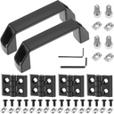 QWORK 2 Sets 2020 Series Door Handle and Frame Hinges Install Kit for 2020 Aluminum Extrusion Profile Slot 6mm