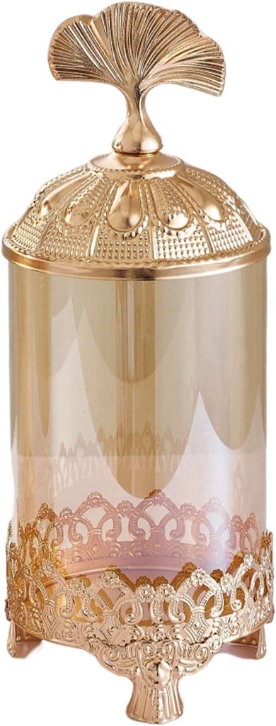 Glass Storage Jar Elegant Candy Jar Candy Storage Container Transparent Candy Dishes Cookie Jar Decorative Jar for Desk Holiday Cookie Candy, M