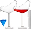 SuproBarware Cocktail Glass - Bird Glass Clear Wine Glasses Set of 2 Goblet Beverage Glass 5 Ounce for Party Wedding