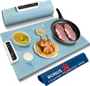 Warming Mat for Food – Food Warming Mat with 3 Temperature Controls, Locking Feature & Timer | Perfect for Parties, Gatherings, Daily Use | Bonus Counter Protector Pad Included
