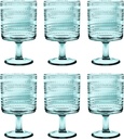 Beaded Stacking Goblet, Indoor/Outdoor, Sea Green, 14.8 oz., Set of 6