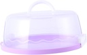 Plastic Cake Box Round 10 Inch Portable Cake Carrier Buckle Locks Bakery Box for Cupcakes
