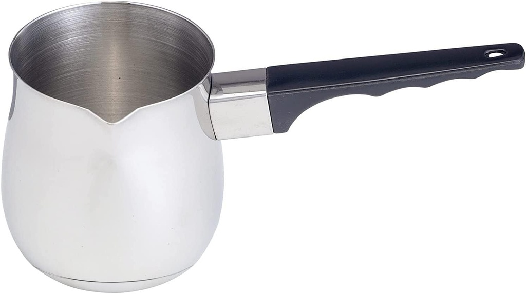 24 Oz / 700 ml Large Turkish Coffee Pot Stainless Steel Cezve Briki Ibrik Greek Arabic Coffee Maker, Universal Butter and Milk Warmer, Small Sauce Pan