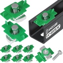 1/4"-20 Nylon Strut Channel Cone Nut and Bolt - 40 Pack, 8mm Thickened Strut Channel Squeeze Nut, Compatible with Strut Channel Support Systems, Solar Panel Mounting (40 Pack)