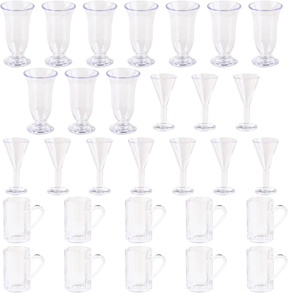 Mini Plastic Cup Beer Clear Plastic Shot Cups with Handles Reusable Beer Tasting Cups 30PCS
