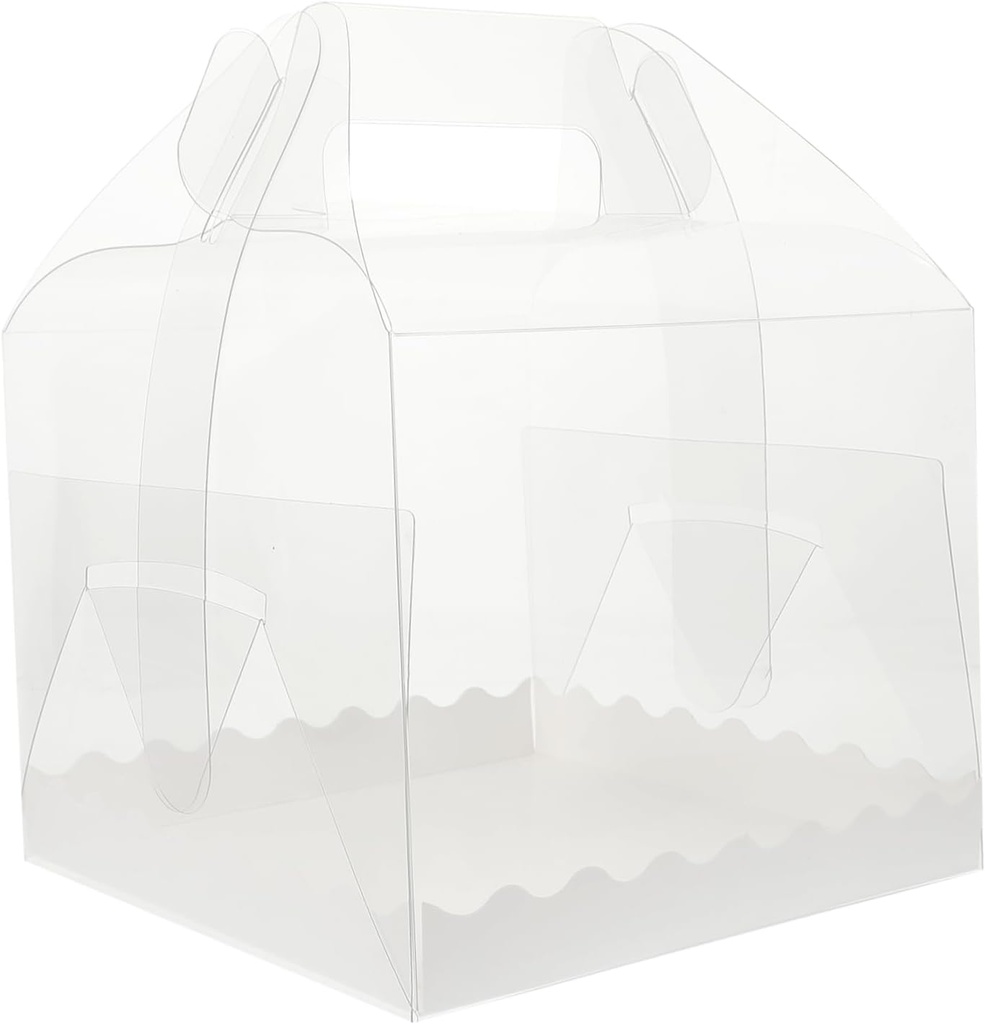 10pcs Portable Cake Boxes Cake Packaging Box Storage Case Birthday Dessert Storage