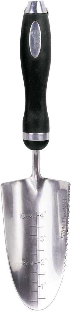 Bond 035355019032 1903 Stainless Steel Series Serrated Trowel with Gel Grip Handle, Black