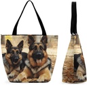 Tote Bag for Women Reusable Grocery Bags Shopping Bags German Shepherd Dog Handbag Casual Shoulder Bag