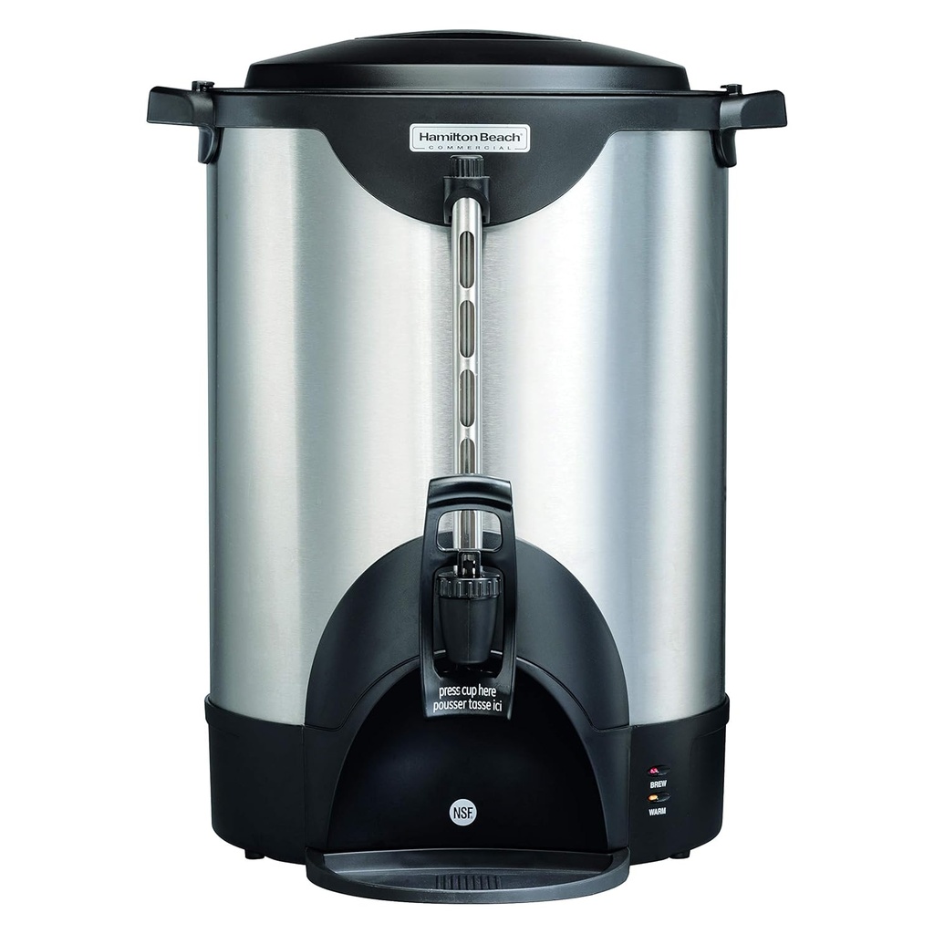 Hamilton Beach Commercial 75 Cup Stainless Steel Coffee Urn, Double Wall Insulated, 120V (HCU075S)