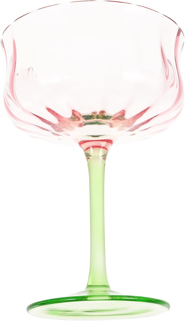 KICHOUSE Gradient Glass Goblet Vintage Style Drinking Glass for Cocktails Parties Bars Unique Decorative Wine Cup for Serving Beverages Showcasing Taste