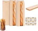 Paper Bread Bag with Window Bread Bags for Homemade Bread Paper Bags Brown Kraft Loaf Storage Sacks Long French Bread Bags Bread Biscuits Packaging (13.8 * 4.3 * 1.6 Inch)