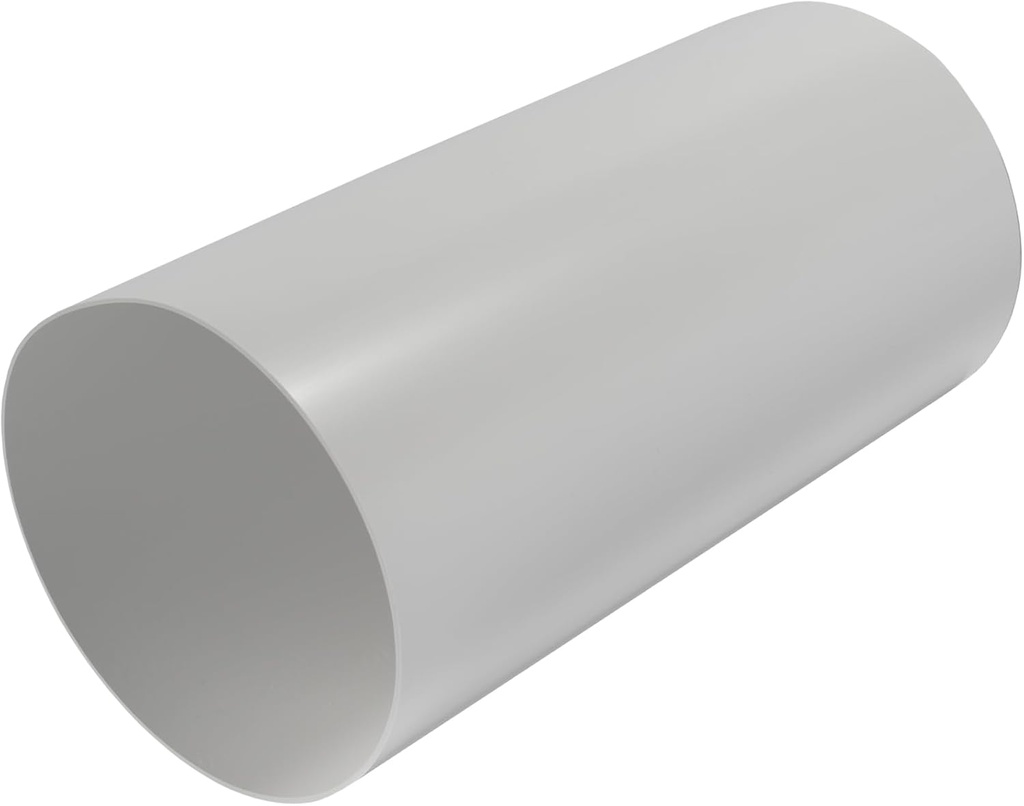 6" Inch Round Straight Plastic Ventilation Duct - 12" Inch Long Rigid Ducting Vent - Replacement Pipe, Extension, Fresh Air Circulation - Through-Wall Vent Duct, Straight Plastic Pipe for HVAC Ducting