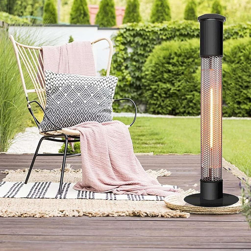 110v Outdoor Patio Heater, 1500w Electric Outdoor Heaters, 360° Fast Heating & IP65 Waterproof & Anti-Dump, for Garden Patio Garage Backyard