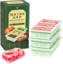 Silicone Soup Freezer Molds – 3 Stackable Trays with Lids, Makes 9 Super Soup Cubes (1-Cup/250ml Each), Dishwasher Friendly Containers, Perfect for Broth, Butter, Meal Prep, Sauces, and Leftovers