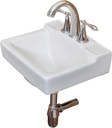 Small Wall Mount Bathroom Sink 14"x12" White