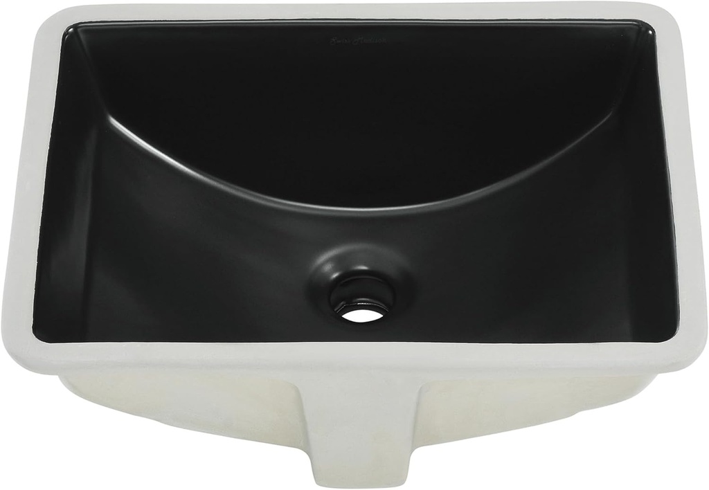 Plaisir 18.5" Rectangle Undermount Bathroom Sink in Matte Black