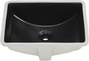 Plaisir 18.5" Rectangle Undermount Bathroom Sink in Matte Black