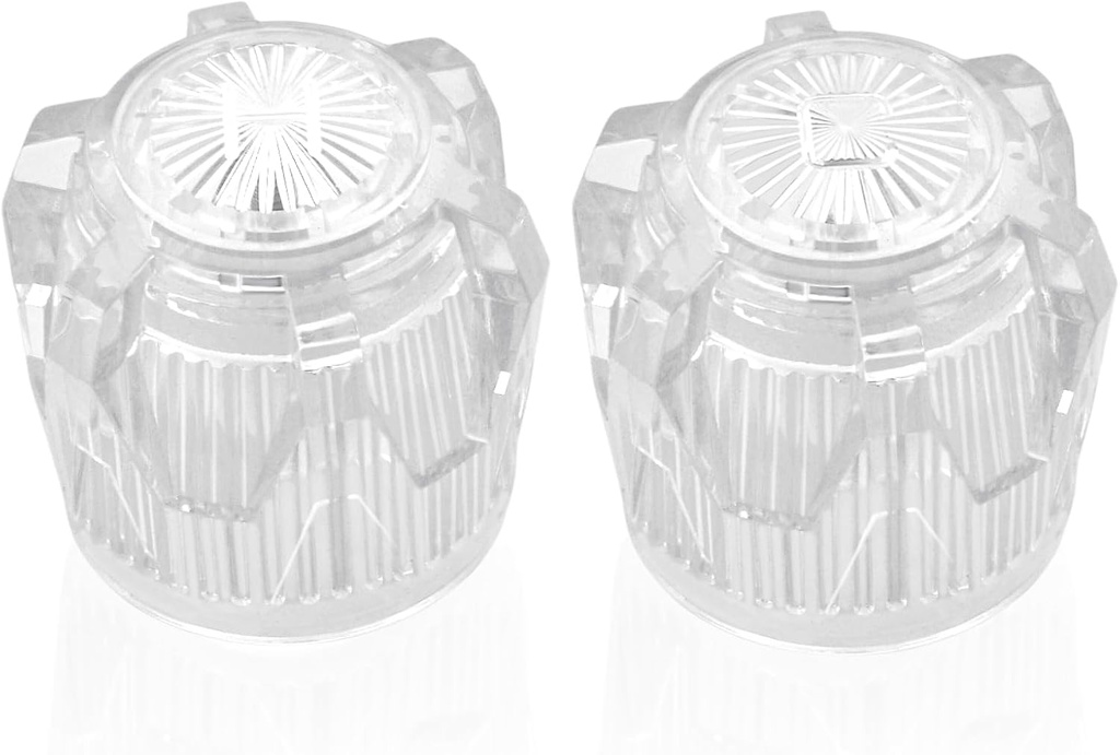 RV Shower Knobs with Hot and Cold Water Control for RV Bathtubs,Compatible with Phoenix Mobile Home Sink Tub Shower,Clear Acrylic Shower Faucet Handles Parts,2-Pack